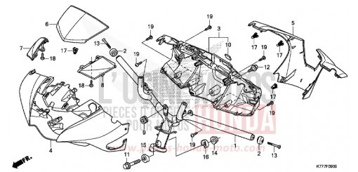 MANETTE DE DIRECTION/REVETEMENT DE GUIDON SH125ADH de 2017